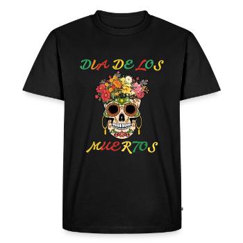 Dia Los Muertos Halloween Party - Men's Premium Organic T-Shirt - black - Front - Nico (187cm)