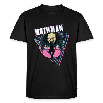 Mothman Retro Vintage Monster Creepy Cryptid - Men's Premium Organic T-Shirt - black - Front - Nico (187cm)