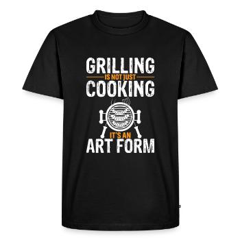 Grilling Is Not Just Cooking, It's An Art Form. - Men's Premium Organic T-Shirt - black - Front - Nico (187cm)
