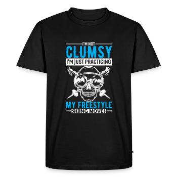 I'm Not Clumsy, I'm Just Practicing My Freestyle S - Men's Premium Organic T-Shirt - black - Front - Nico (187cm)