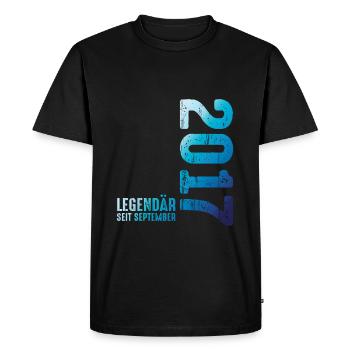September 2017 Year 2017 Retro 2017 Vintage 2017 - Men's Premium Organic T-Shirt - black - Front - Nico (187cm)