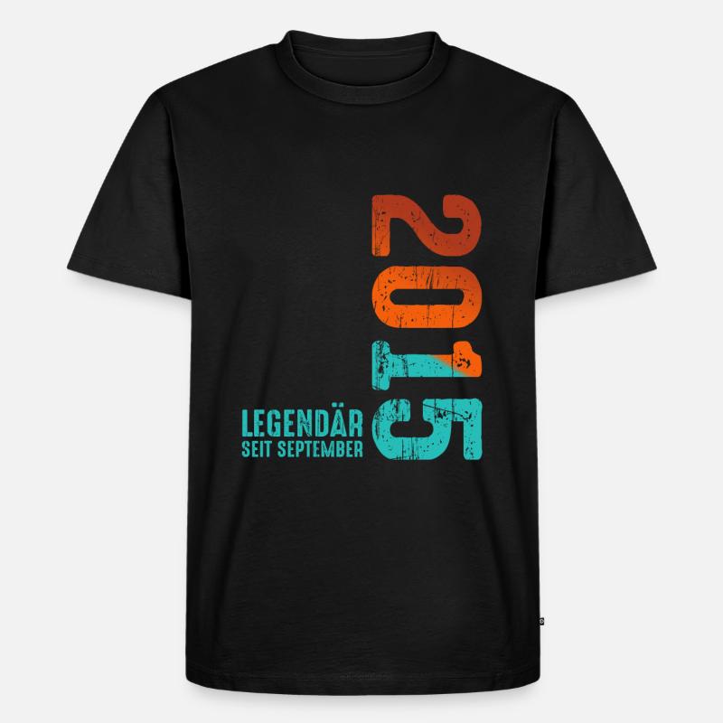 September 2015 Legendär Seit - Männer Premium Bio T-Shirt - Schwarz