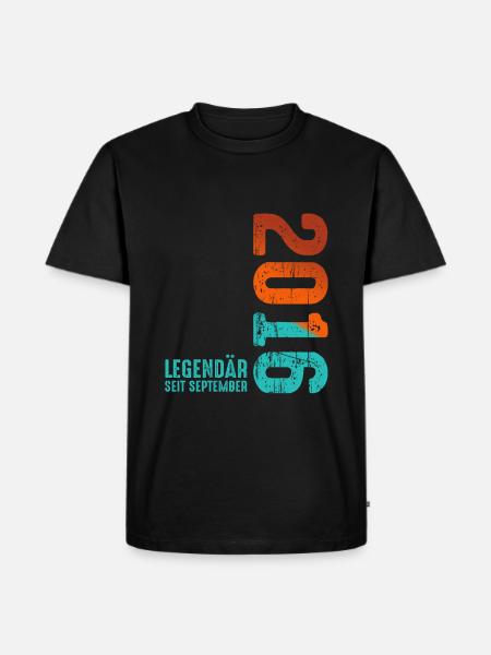 September 2016 Legendary since - Men's Premium Organic T-Shirt - black