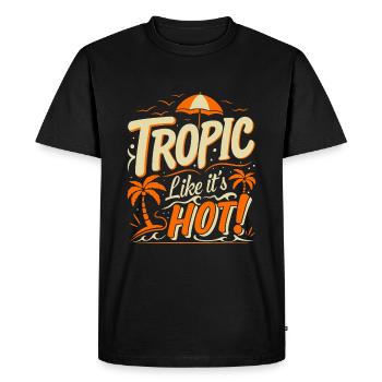 Tropic like it's hot! - Men's Premium Organic T-Shirt - black - Front - Nico (187cm)