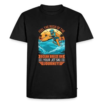 Feel the rush of the ocean breeze on your Jet Ski - Men's Premium Organic T-Shirt - black - Front - Nico (187cm)