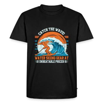 Catch the wave! Water skiing gear at unbeatable pr - Men's Premium Organic T-Shirt - black - Front - Nico (187cm)