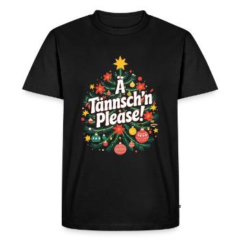 Un tännsch’n please pour le plaisir de l’arbre de Noël - T-shirt Premium bio Homme - noir - Devant - Nico (187cm)