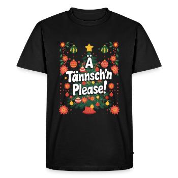 Ä Tännsch’n Please Arbre de Noël Humour - T-shirt Premium bio Homme - noir - Devant - Nico (187cm)