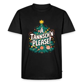 Ä Tännsch’n Please Humour de Noël - T-shirt Premium bio Homme - noir - Devant - Nico (187cm)