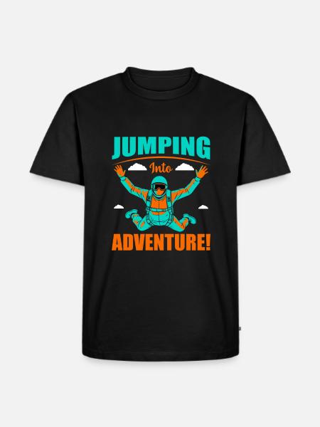 Jumping into adventure! - Men's Premium Organic T-Shirt - black
