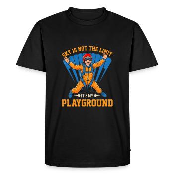 Sky is not the limit, it's my playground - Men's Premium Organic T-Shirt - black - Front - Nico (187cm)