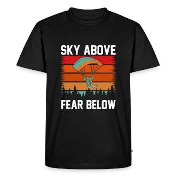 Sky above, fear below - Men's Premium Organic T-Shirt - black - Front - Nico (187cm)