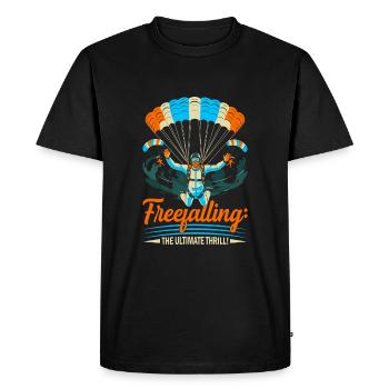Freefalling: the ultimate thrill! - Men's Premium Organic T-Shirt - black - Front - Nico (187cm)
