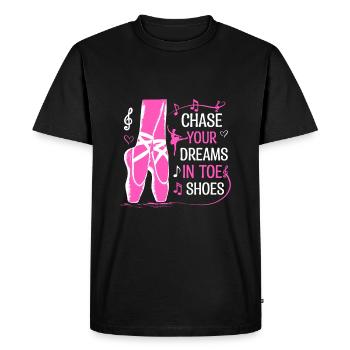 Poursuivez vos rêves avec des chaussures à orteils - T-shirt Premium bio Homme - noir - Devant - Nico (187cm)