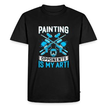 Painting opponents is my art! - Men's Premium Organic T-Shirt - black - Front - Nico (187cm)