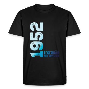 Limited Edition November 1952 Legendary Since - Men's Premium Organic T-Shirt - black - Front - Nico (187cm)