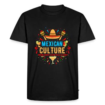 Mexican culture: Where every color tells a story. - Men's Premium Organic T-Shirt - black - Front - Nico (187cm)