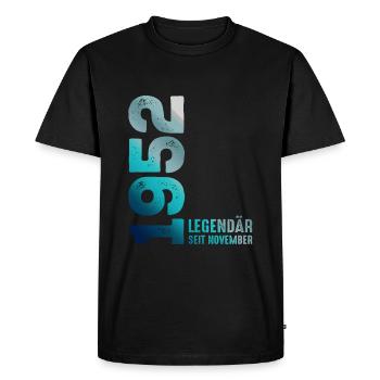 Limited Edition November 1952 Legendary Since - Men's Premium Organic T-Shirt - black - Front - Nico (187cm)