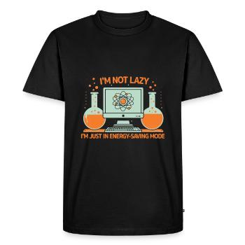 Je ne suis pas paresseux ; Je suis juste en mode économie d’énergie. - T-shirt Premium bio Homme - noir - Devant - Nico (187cm)