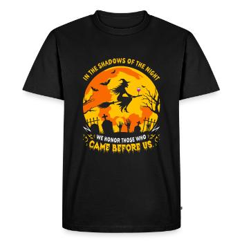 In the shadows of the night, we honor those who ca - Men's Premium Organic T-Shirt - black - Front - Nico (187cm)