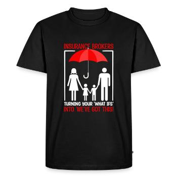 Insurance brokers: Turning your 'what ifs' into 'w - Men's Premium Organic T-Shirt - black - Front - Nico (187cm)