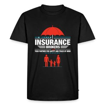 Insurance Brokers: Your partner for safety and pea - Men's Premium Organic T-Shirt - black - Front - Nico (187cm)