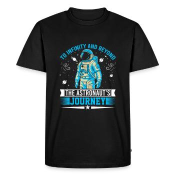Vers l’infini et au-delà – le voyage de l’astronaute ! - T-shirt Premium bio Homme - noir - Devant - Nico (187cm)
