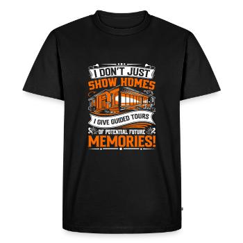 I don’t just show homes; I give guided tours of po - Men's Premium Organic T-Shirt - black - Front - Nico (187cm)