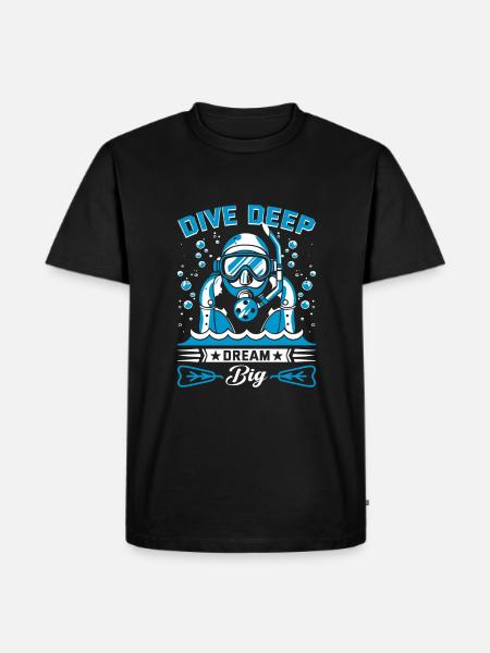 Dive deep, dream big! - Men's Premium Organic T-Shirt - black