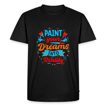 Transformez vos rêves en réalité. - T-shirt Premium bio Homme - noir - Devant - Nico (187cm)
