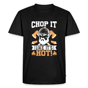 Hachez-le comme s’il était chaud ! - T-shirt Premium bio Homme - noir - Devant - Nico (187cm)