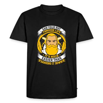 S’est frayé un chemin dans la vie – c’est beaucoup plus facile que - T-shirt Premium bio Homme - noir - Devant - Nico (187cm)