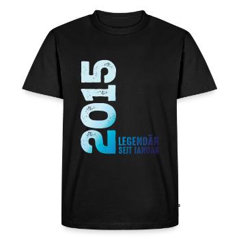 Edition Limitée Janvier 2015 Légendaire depuis Janvier - T-shirt Premium bio Homme - noir - Devant - Nico (187cm)