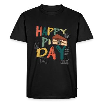 Celebrate Pi Day with Happy Pi Day Design - Men's Premium Organic T-Shirt - black - Front - Nico (187cm)