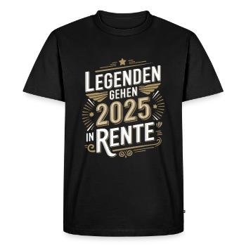 Les légendes prendront leur retraite en 2025 Retraite Retraite - T-shirt Premium bio Homme - noir - Devant - Nico (187cm)