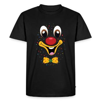 Carnival Funny Clown Face Colorful Confetti - Men's Premium Organic T-Shirt - black - Front - Nico (187cm)