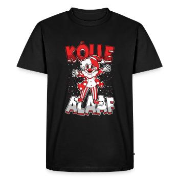 Kölle Alaaf Carnival Clown Funny Cologne Celebration - Men's Premium Organic T-Shirt - black - Front - Nico (187cm)