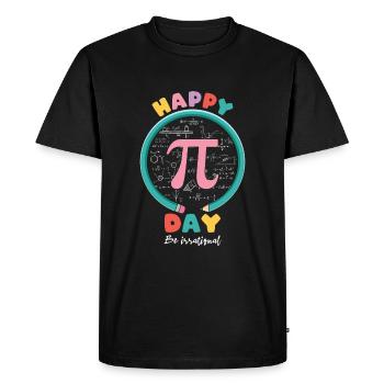 Happy Pi Day - Be Irrational: Math & Humor - Men's Premium Organic T-Shirt - black - Front - Nico (187cm)
