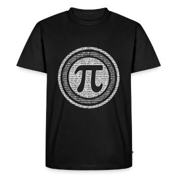 Circle of Infinity Pi Day Magic - Men's Premium Organic T-Shirt - black - Front - Nico (187cm)