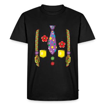 Colorful Clown Carnival Points Tie Flowers - Men's Premium Organic T-Shirt - black - Front - Nico (187cm)