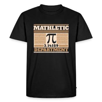 Pi Day Mathletic Department Design - Men's Premium Organic T-Shirt - black - Front - Nico (187cm)