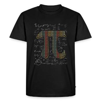 Pi Day Math Lover 3.14 - Men's Premium Organic T-Shirt - black - Front - Nico (187cm)
