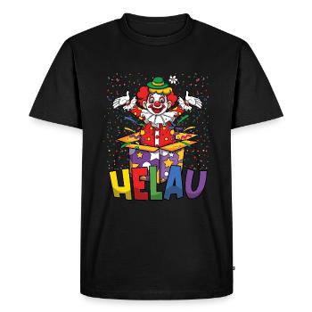 Helau Carnival Clown Confetti Colorful Party - Men's Premium Organic T-Shirt - black - Front - Nico (187cm)
