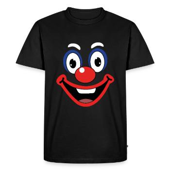 Carnival Funny Clown Face Costume - Men's Premium Organic T-Shirt - black - Front - Nico (187cm)