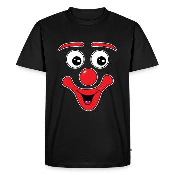 Funny Face Carnival Carnival Party Clown - Men's Premium Organic T-Shirt - black - Front - Nico (187cm)