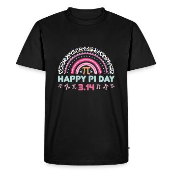 Happy Pi Day 3:14 Conception arc-en-ciel - T-shirt Premium bio Homme - noir - Devant - Nico (187cm)
