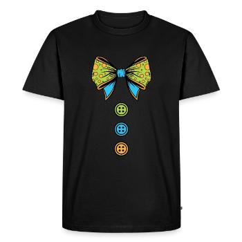 Carnival Colorful Bow with Buttons - Men's Premium Organic T-Shirt - black - Front - Nico (187cm)