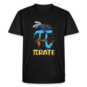 Pi Tag Pirate Adventure PiRATE - Men's Premium Organic T-Shirt - black - Front - Nico (187cm)