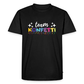 Costume de fête Confettis de l’équipe du carnaval - T-shirt Premium bio Homme - noir - Devant - Nico (187cm)
