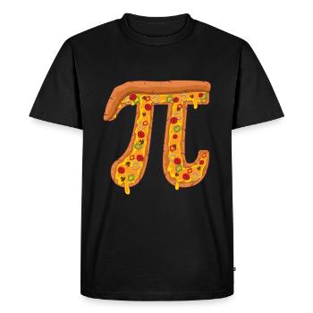 Pi Day: Funny Pizza Math Lovers - Men's Premium Organic T-Shirt - black - Front - Nico (187cm)